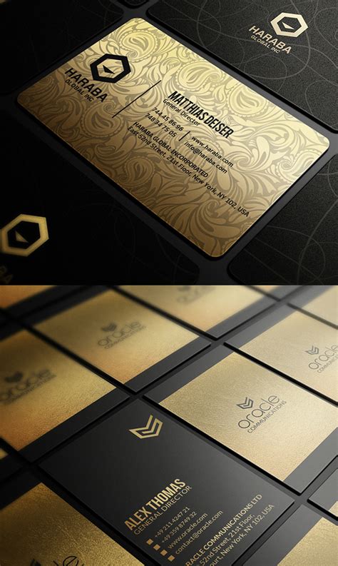 Black and gold business card templates – Artofit