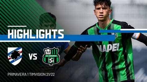 Primavera 1 Timvision Sampdoria Sassuolo 3 3 Highlights Youtube