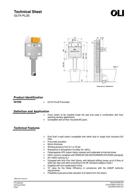 OLI74 PLUS Concealed WC cistern By OLI