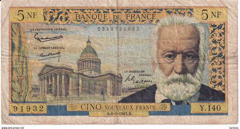 Nf Victor Hugo Billete De Francia De Francs Del