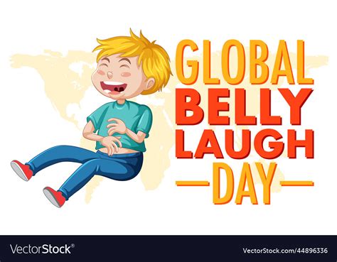 Global Belly Laugh Day Logo Banner Royalty Free Vector Image