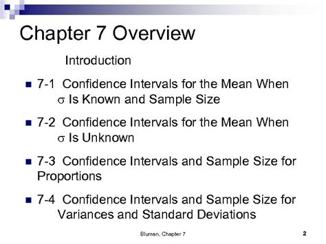 Chapter Confidence Intervals And Sample Size