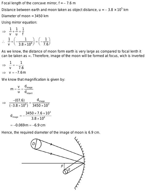 Find The Approximate Diameter Of The Image Of The Moon Formed By A