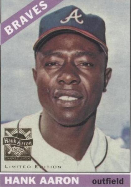 Topps Hank Aaron Reprints Limited Edition Topps Hank