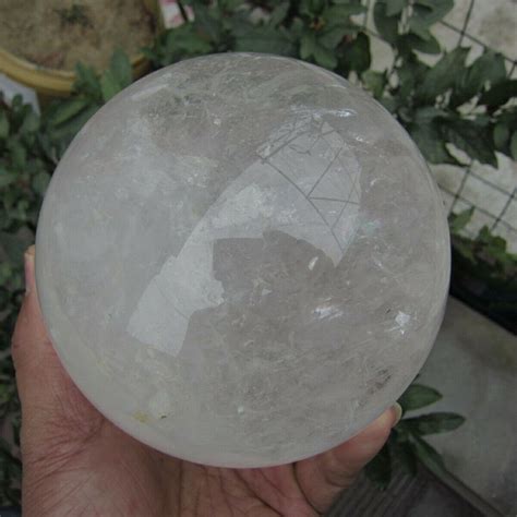 Clear Quartz Crystal Ball Large Crystal Sphere From Brazil Etsy