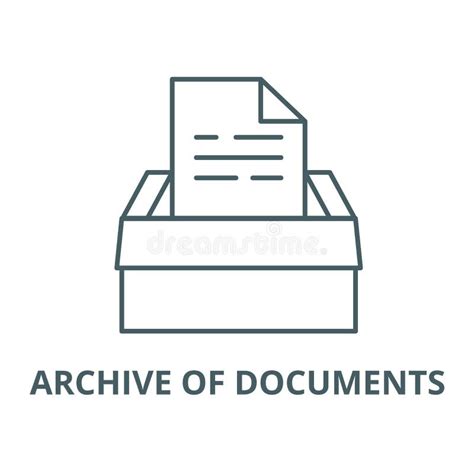 Icona Dell Archivio Documenti Illustrazione Di Vettore Segno Nero Su