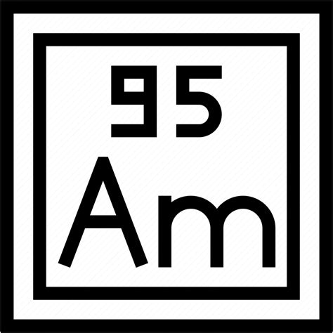 Americium Periodic Table Education Chemistry Science Shapes Icon