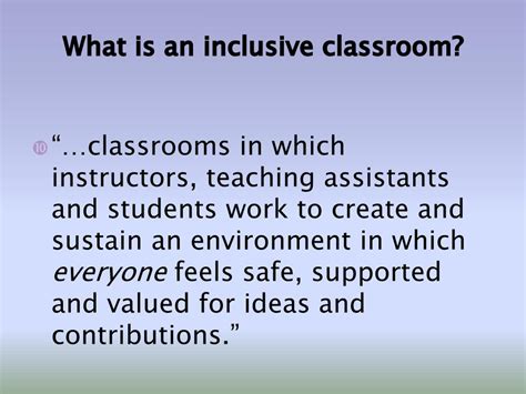 Ppt Creating Inclusive Classroom Environments Powerpoint Presentation