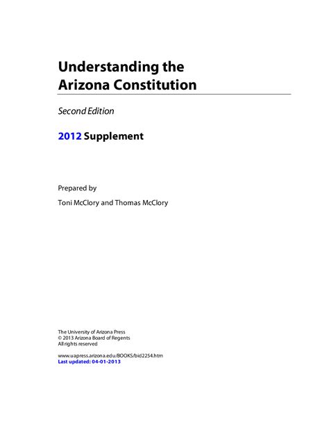 Mc Clory Azcon Update Understanding The Arizona Constitution