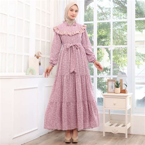 Jual Gamis Maxy Dress Ceruti Crt Aretha 02 Shopee Indonesia