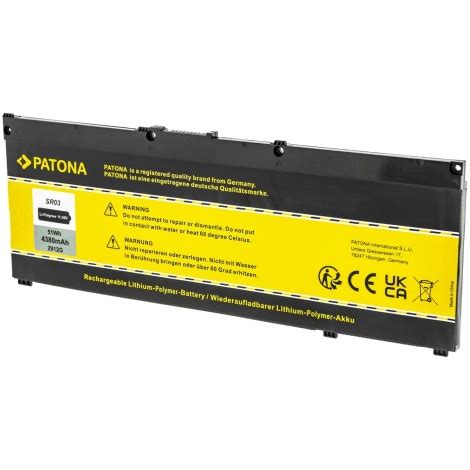 PATONA Acumulador HP Pavilion Gaming 15 4380mAh Li Pol 11 55V SR03XL