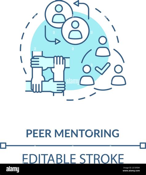 Peer Mentoring Concept Icon Stock Vector Image And Art Alamy