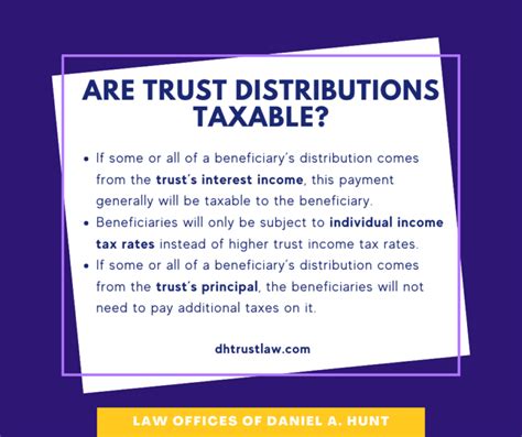 Are Trust Distributions Taxable • Law Offices Of Daniel Hunt