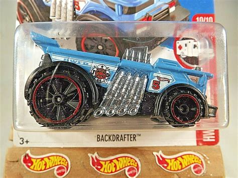Hot Wheels HW Rescue BACKDRAFTER Blue Variant W Black OH Spokes Contemporary