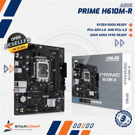 Jual ASUS PRIME H610M-R D4 MOTHERBOARD INTEL H 610 LGA1700 DDR4 mATX ...