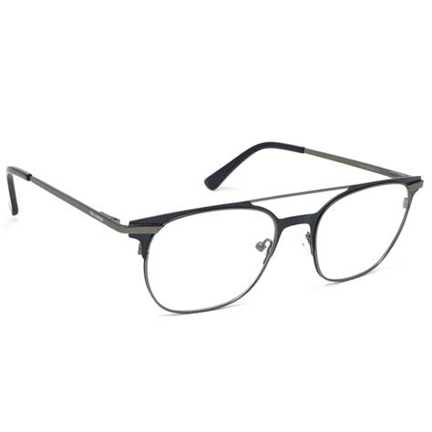 Lentes Oftalmicos Nivada Hombre Armazon Redondo Metal Marino