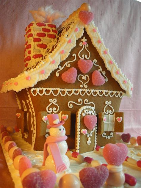 A Pink Christmas Gingerbread House Christmas Gingerbread House