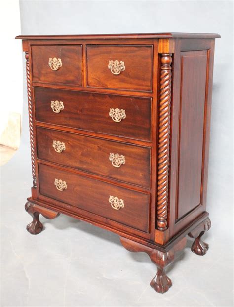 Mahogany Wood Chippendale Chest Of Drawers Turendav Australia