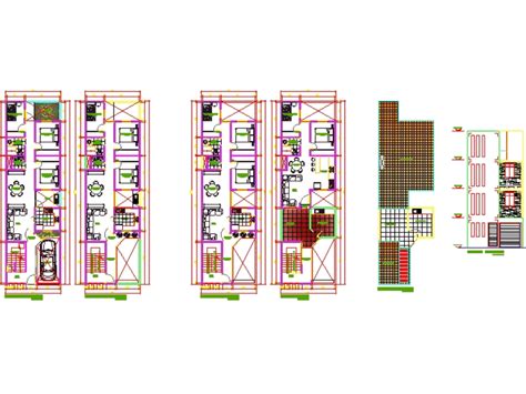 Vivienda Multifamliar X Mts En Autocad Cad Kb Bibliocad