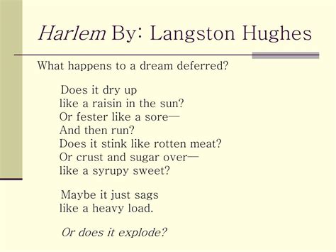 PPT - Harlem By: Langston Hughes PowerPoint Presentation, free download ...