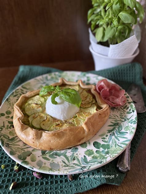 Tarte Rustique Aux Courgettes Et Mozzarella Quoi Qu On Mange