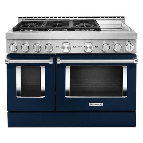 Kitchenaid Smart 48 In 6 Burners 41 Cu Ft22 Cu Ft Self Cleaning Convection Oven Freestanding