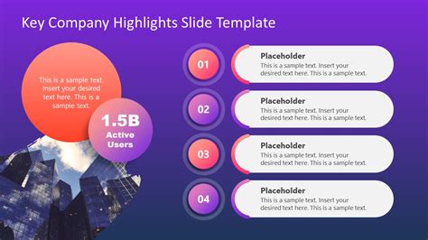 Key Company Highlights Powerpoint Template