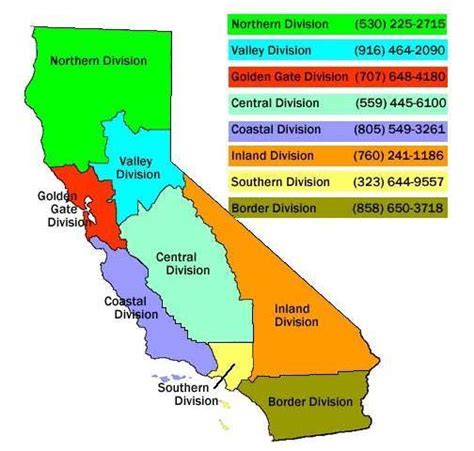 California Highway Patrol Division Map