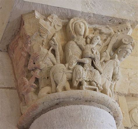 Abbaye De St Benoit Sur Loire Porche Beeldhouwkunst Middeleeuwen