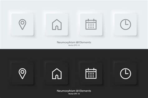 premium vector appointment sign  set  black  white square