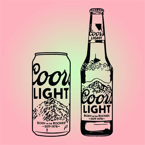 Coors Light Bottle And Can Alcohol Beer Svg Coors Light Beer Etsy