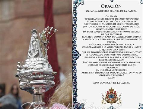 Oraci N A La Virgen De La Cabeza En