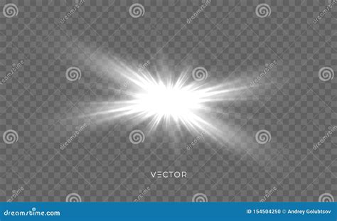 Star Shine Sun Light Glow Sparks Vector Bright Sparkles With Lens