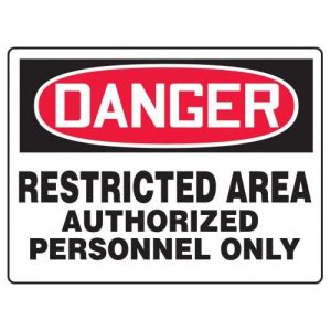 Buy Accuform Madm Vs Osha Danger Safety Sign Restricted Area