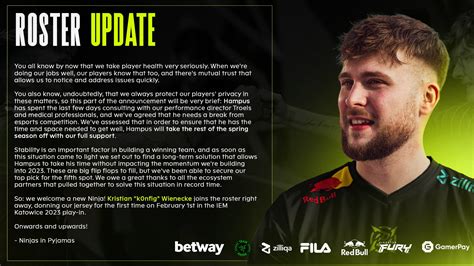 NIP CSGO On Twitter Roster Update Welcome To The Dojo K0nfig