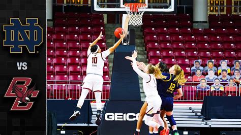 Notre Dame Vs Boston College Womens Basketball Highlights 2020 21