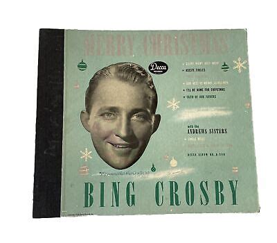 BING CROSBY MERRY CHRISTMAS DECCA RECORDS No 550 VINYL 1945 As Is