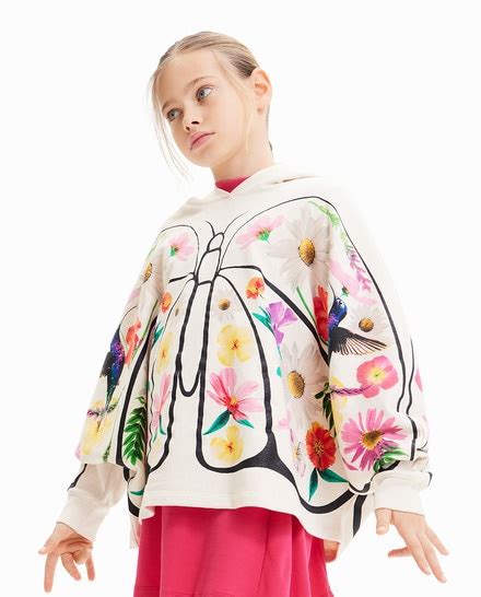 Sudadera Oversize Mariposa De Ni A Desigual El Corte Ingl S