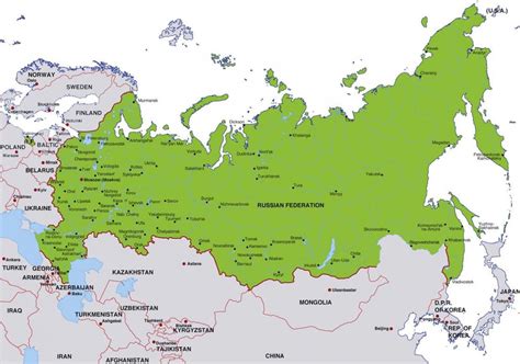 Rusia Mapa Del País País De Rusia Mapa Este De Europa Europa