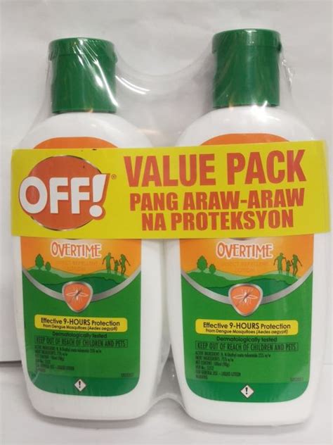 Off Overtime Insect Repellent Lotion 2pcs 100ml Value Pack Lazada Ph