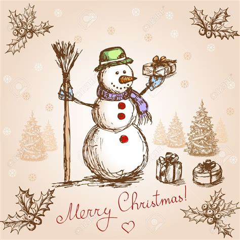 Christmas Card Drawing at GetDrawings | Free download