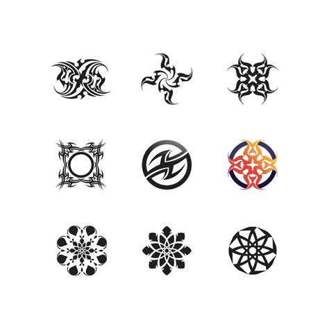 black tribal vector logo design icon and sign tribal 13190738 Vector ...