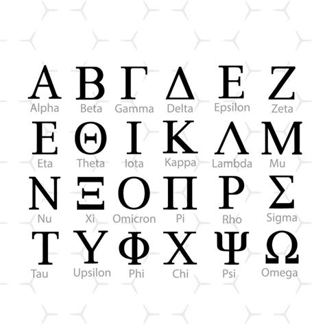 Greek Alphabet Svg Sorority Letters Svg Greek Letters Svg Inspire