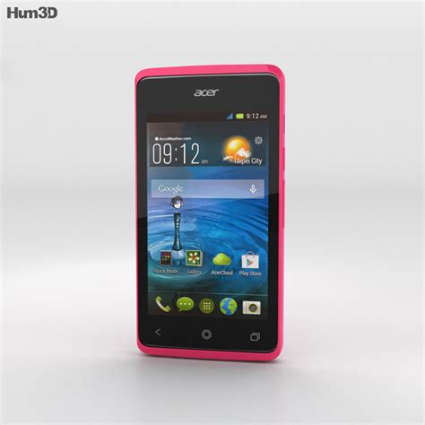 Acer Liquid Z200 Fragrant Pink 3d Model Download Phones On