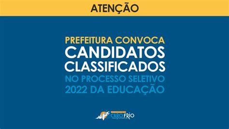 Prefeitura Convoca Candidatos Do Processo Seletivo Simplificado 2022 Da