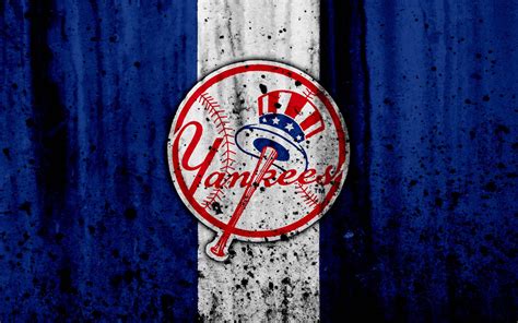 Download New York Yankees Logo Grunge Art Wallpaper