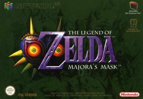 Carátula Oficial De The Legend Of Zelda Majoras Mask N64 3djuegos