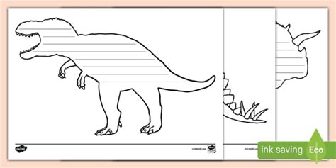 Dinosaur Writing Templates Lehrer Gemacht Twinkl