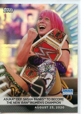 2021 Topps WWE Women S Division RAINBOW FOIL 66 Asuka Def Sasha Banks