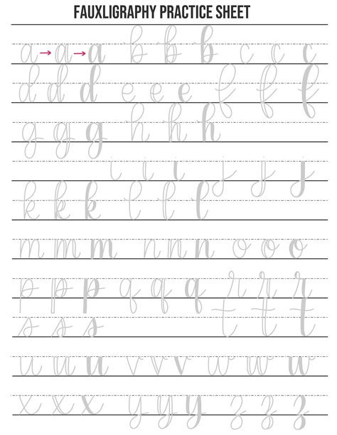 Brush Lettering Practice Sheets Printable Pdf Download Calligraphy